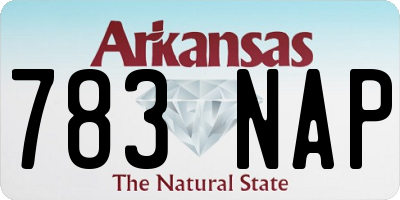 AR license plate 783NAP