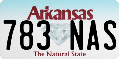 AR license plate 783NAS