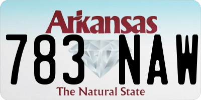 AR license plate 783NAW