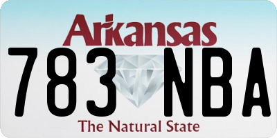 AR license plate 783NBA