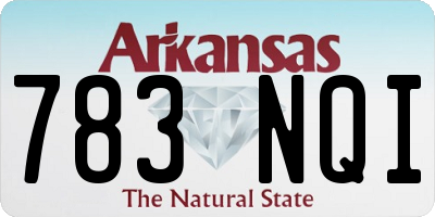 AR license plate 783NQI