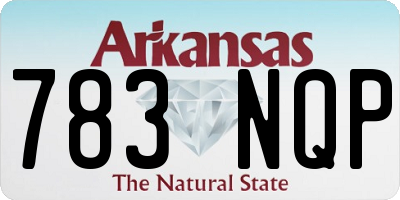 AR license plate 783NQP