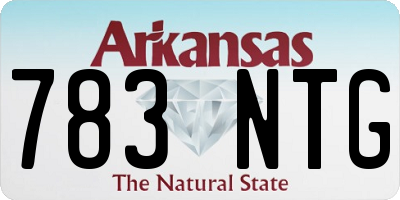 AR license plate 783NTG