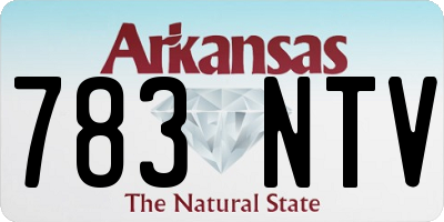 AR license plate 783NTV