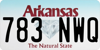 AR license plate 783NWQ