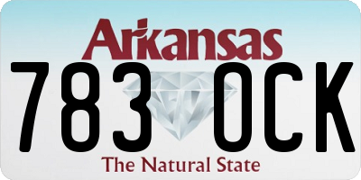 AR license plate 783OCK