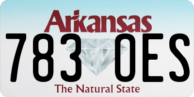 AR license plate 783OES