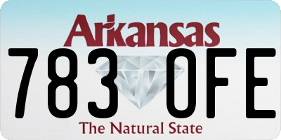 AR license plate 783OFE
