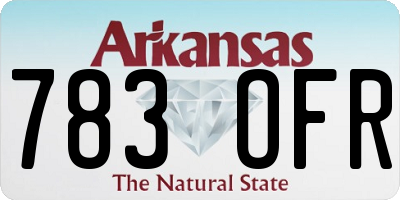 AR license plate 783OFR