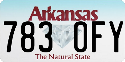 AR license plate 783OFY