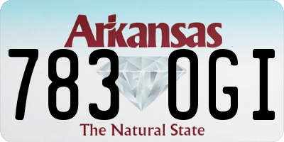 AR license plate 783OGI
