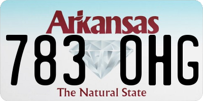AR license plate 783OHG