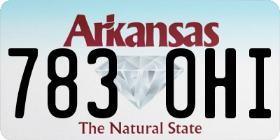 AR license plate 783OHI