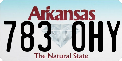 AR license plate 783OHY