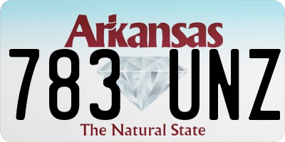 AR license plate 783UNZ