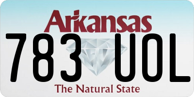AR license plate 783UOL