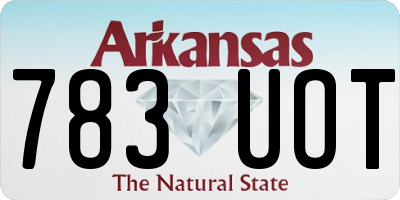 AR license plate 783UOT