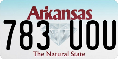 AR license plate 783UOU