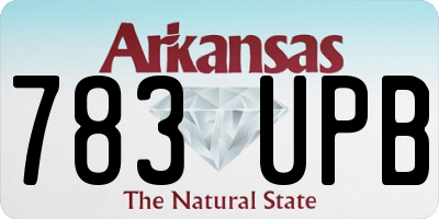 AR license plate 783UPB