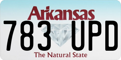 AR license plate 783UPD