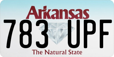 AR license plate 783UPF