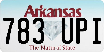 AR license plate 783UPI