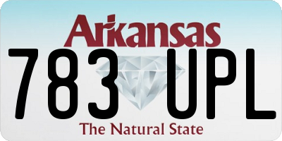 AR license plate 783UPL