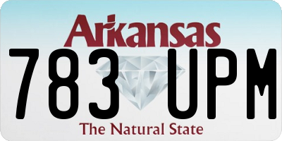 AR license plate 783UPM