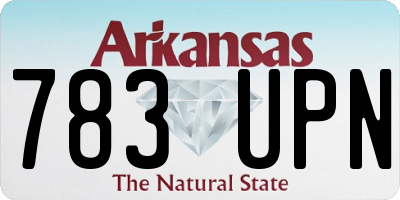 AR license plate 783UPN