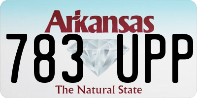 AR license plate 783UPP