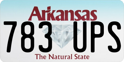 AR license plate 783UPS