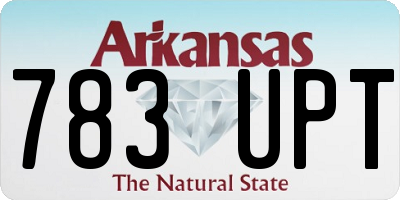 AR license plate 783UPT