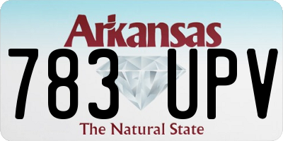 AR license plate 783UPV
