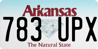 AR license plate 783UPX