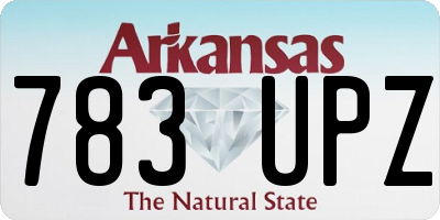 AR license plate 783UPZ