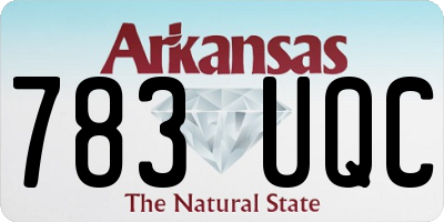 AR license plate 783UQC