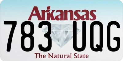 AR license plate 783UQG