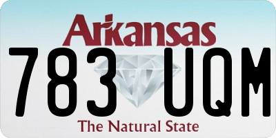 AR license plate 783UQM