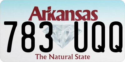 AR license plate 783UQQ