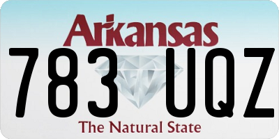 AR license plate 783UQZ