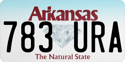 AR license plate 783URA