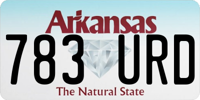 AR license plate 783URD