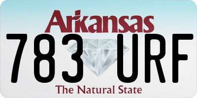 AR license plate 783URF