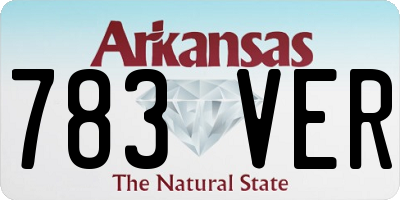 AR license plate 783VER