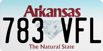 AR license plate 783VFL