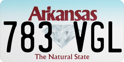 AR license plate 783VGL