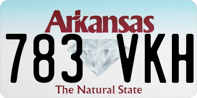 AR license plate 783VKH