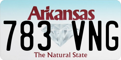 AR license plate 783VNG