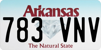 AR license plate 783VNV