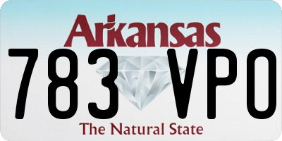 AR license plate 783VPO